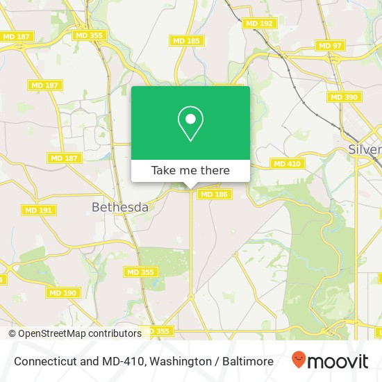 Mapa de Connecticut and MD-410, Chevy Chase (MARTINS ADD), MD 20815