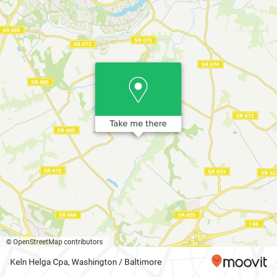 Mapa de Keln Helga Cpa, 10905 Berryland Ct Oakton, VA 22124