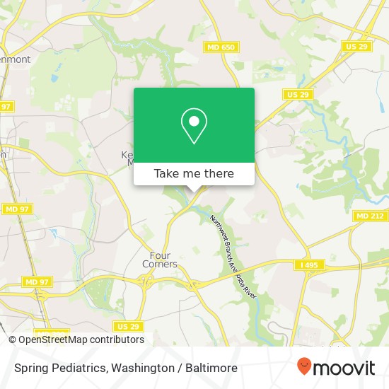 Mapa de Spring Pediatrics, 10750 Columbia Pike
