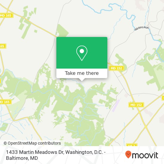 Mapa de 1433 Martin Meadows Dr, Fallston, MD 21047