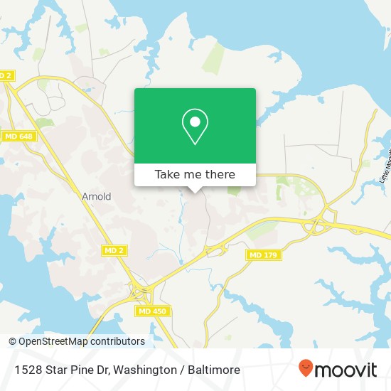 Mapa de 1528 Star Pine Dr, Annapolis, MD 21409