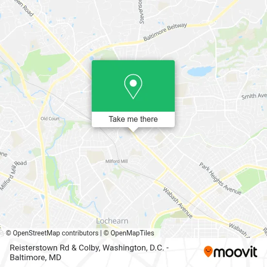 Reisterstown Rd & Colby map