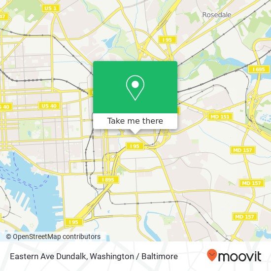 Mapa de Eastern Ave Dundalk, Baltimore, MD 21224