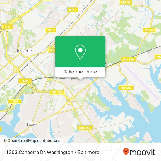 1303 Canberra Dr, Essex, MD 21221 map