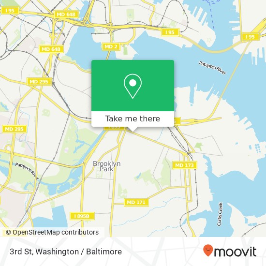 Mapa de 3rd St, Brooklyn, MD 21225