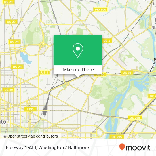 Mapa de Freeway 1-ALT, Washington, DC 20002