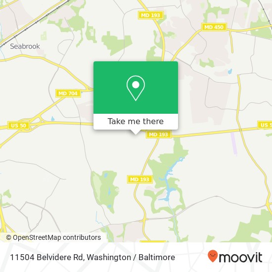 Mapa de 11504 Belvidere Rd, Bowie, MD 20721