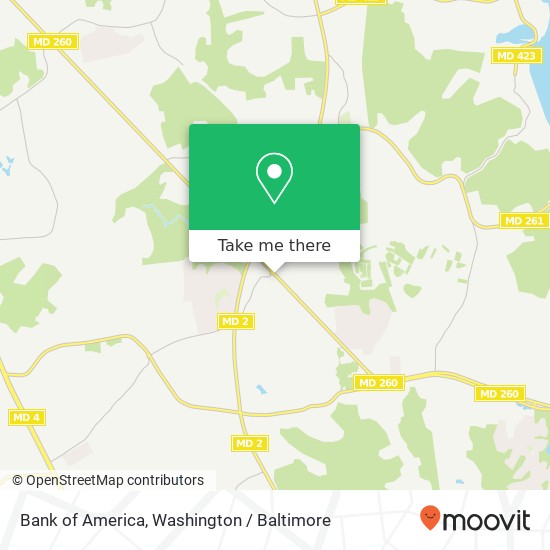 Mapa de Bank of America, 137 E Chesapeake Beach Rd