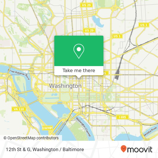 12th St & G, Washington, DC 20005 map