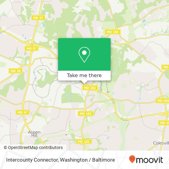 Mapa de Intercounty Connector, Silver Spring, MD 20906