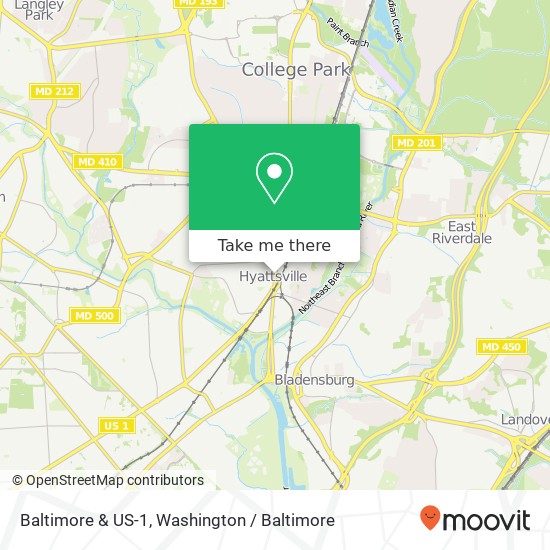 Baltimore & US-1, Hyattsville, MD 20781 map