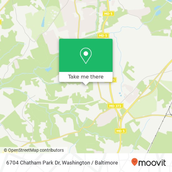 Mapa de 6704 Chatham Park Dr, Brandywine, MD 20613