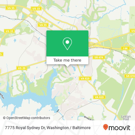 Mapa de 7775 Royal Sydney Dr, Gainesville, VA 20155