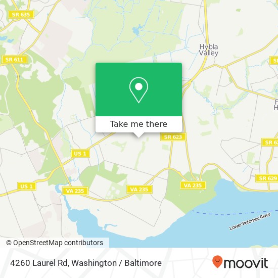 Mapa de 4260 Laurel Rd, Alexandria, VA 22309