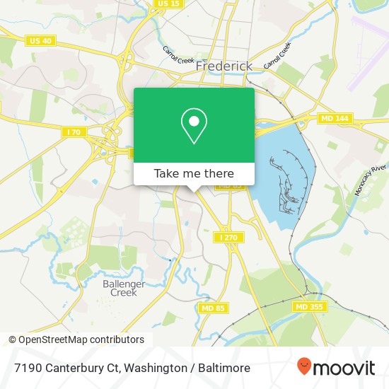 7190 Canterbury Ct, Frederick, MD 21703 map