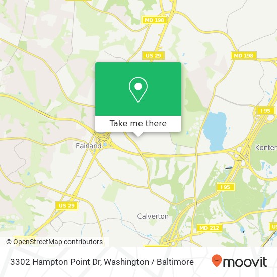 3302 Hampton Point Dr, Silver Spring, MD 20904 map