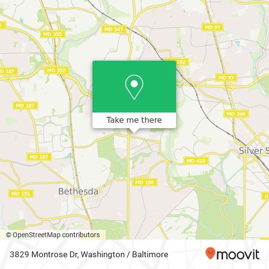 Mapa de 3829 Montrose Dr, Chevy Chase, MD 20815