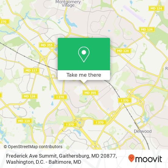 Mapa de Frederick Ave Summit, Gaithersburg, MD 20877