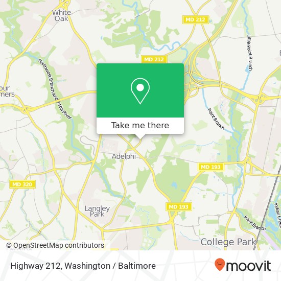 Mapa de Highway 212, Hyattsville, MD 20783