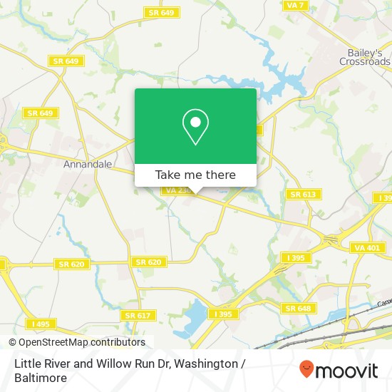 Mapa de Little River and Willow Run Dr, Annandale, VA 22003