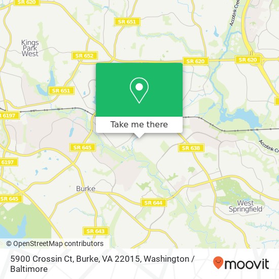 5900 Crossin Ct, Burke, VA 22015 map