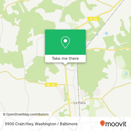 Mapa de 5900 Crain Hwy, La Plata, MD 20646