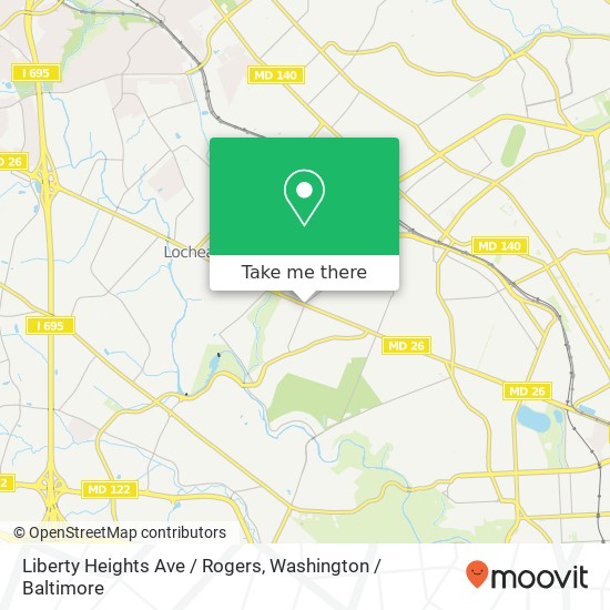 Liberty Heights Ave / Rogers, Gwynn Oak, MD 21207 map