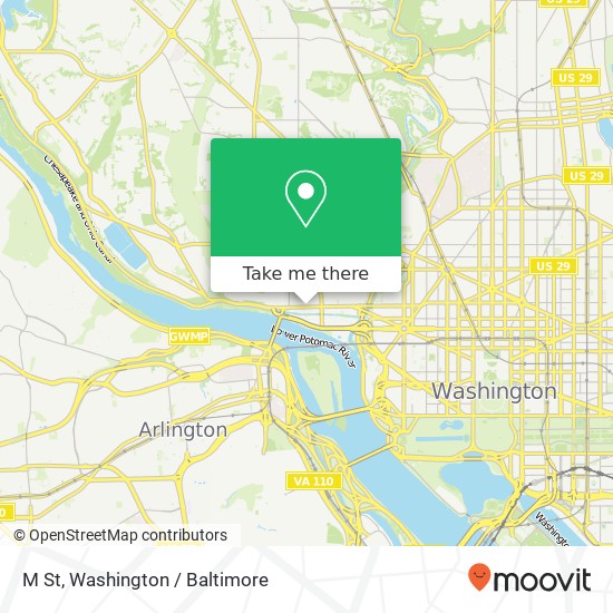 Mapa de M St, Washington, DC 20007