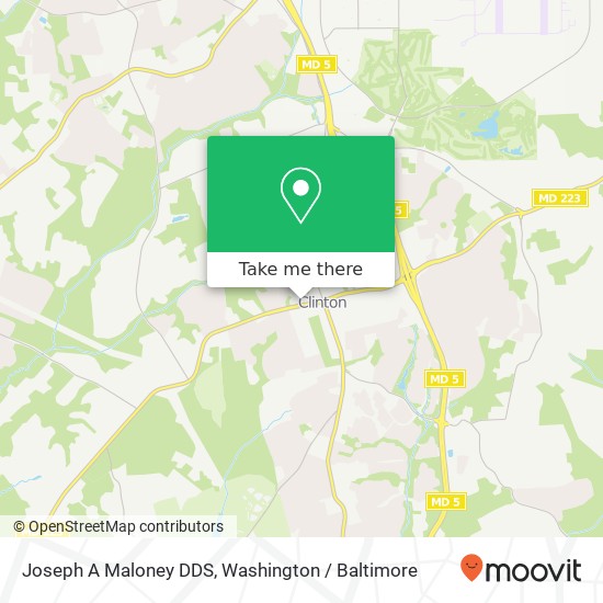 Mapa de Joseph A Maloney DDS, 9131 Piscataway Rd