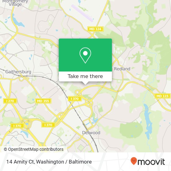 Mapa de 14 Amity Ct, Derwood, MD 20855
