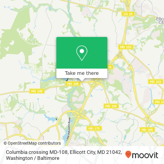 Columbia crossing MD-108, Ellicott City, MD 21042 map