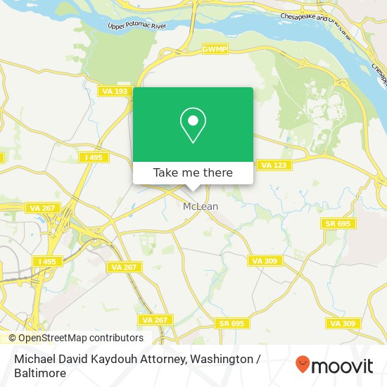 Mapa de Michael David Kaydouh Attorney, 1311 Vincent Pl