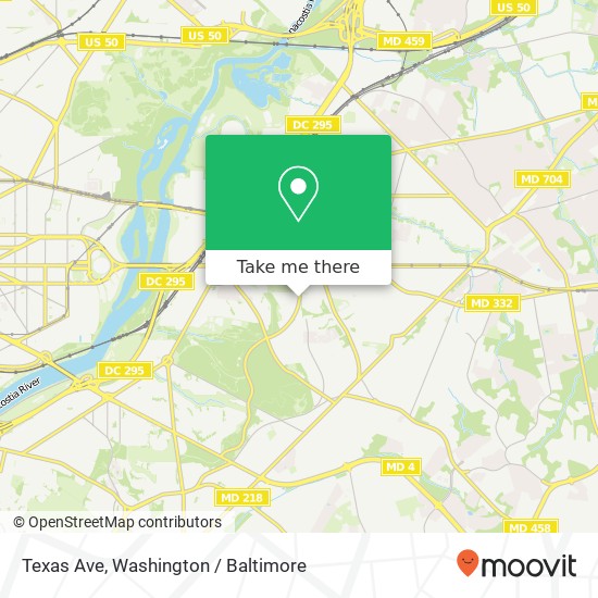 Texas Ave, Washington (Wash DC), DC 20019 map