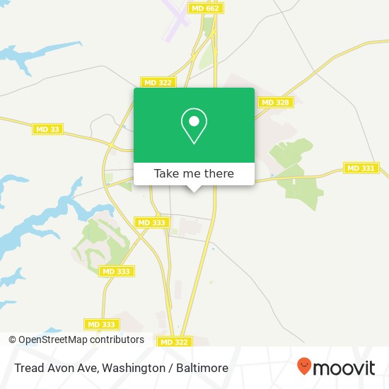 Mapa de Tread Avon Ave, Easton, MD 21601
