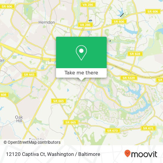 Mapa de 12120 Captiva Ct, Reston, VA 20191