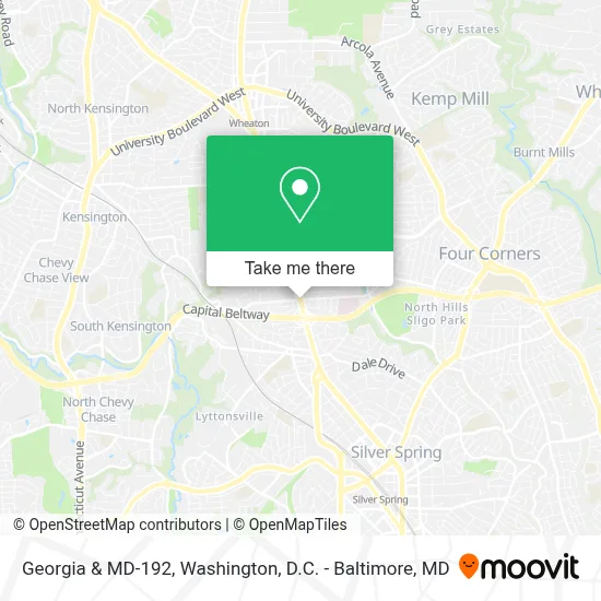 Georgia & MD-192 map