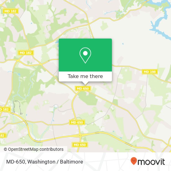 Mapa de MD-650, Silver Spring (CLOVERLY), MD 20905