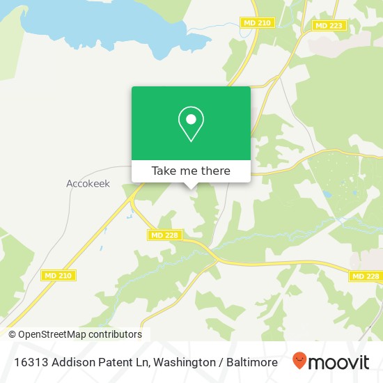 16313 Addison Patent Ln, Accokeek, MD 20607 map