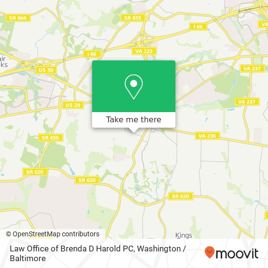 Mapa de Law Office of Brenda D Harold PC, 10521 Judicial Dr