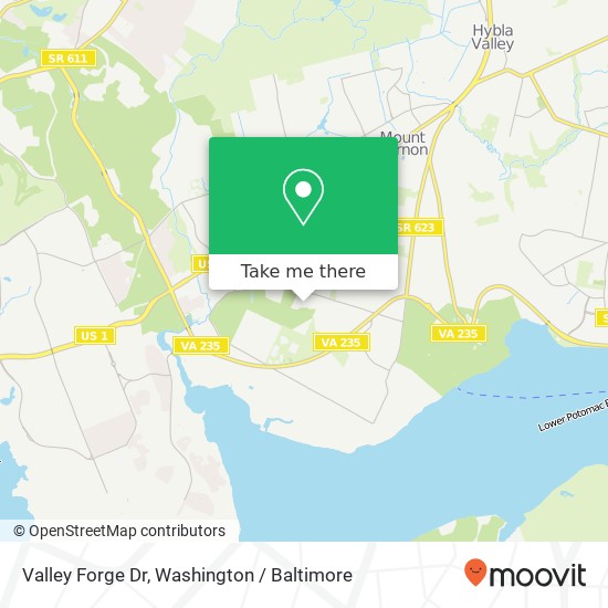 Mapa de Valley Forge Dr, Alexandria, VA 22309