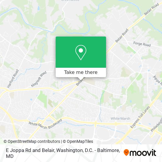 Mapa de E Joppa Rd and Belair