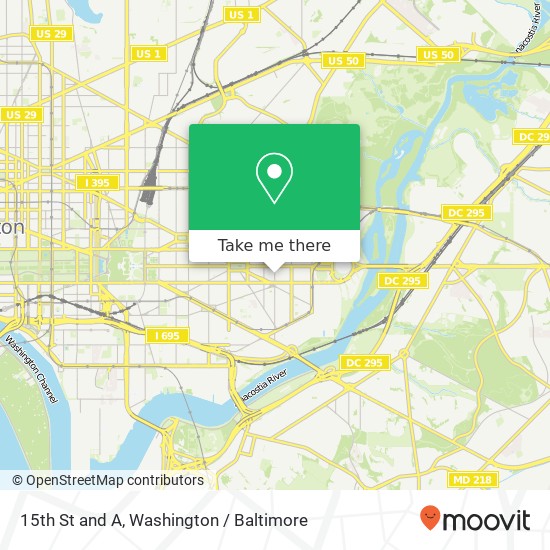 Mapa de 15th St and A, Washington, DC 20003