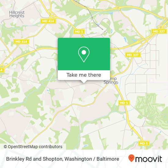 Mapa de Brinkley Rd and Shopton, Temple Hills, MD 20748