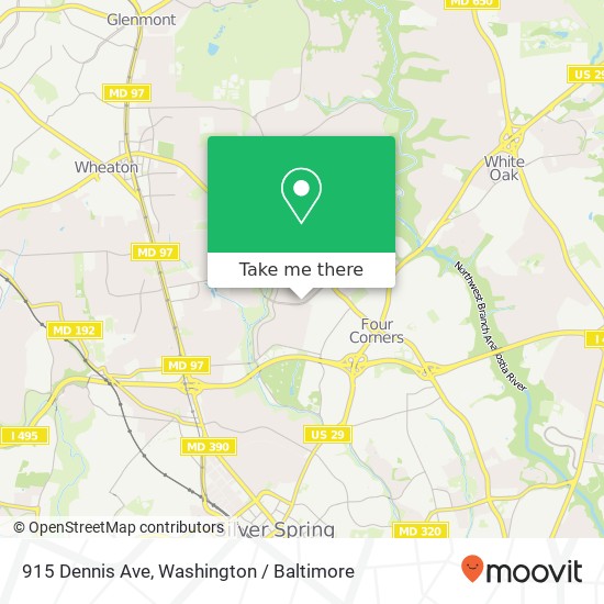 915 Dennis Ave, Silver Spring, MD 20901 map