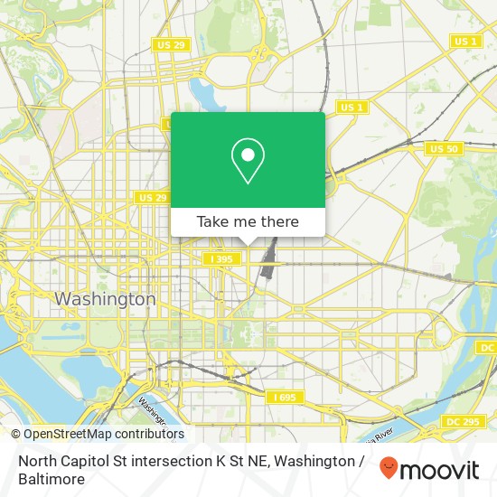 North Capitol St intersection K St NE, Washington, DC 20002 map