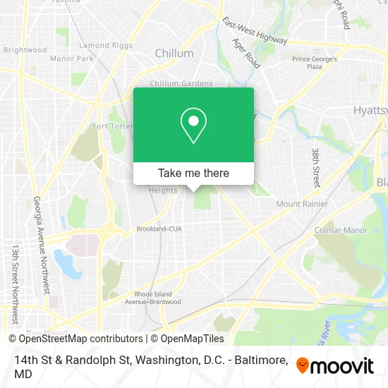 14th St & Randolph St map