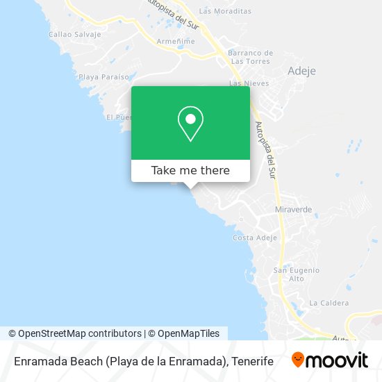 Enramada Beach (Playa de la Enramada) map