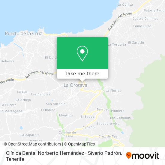 mapa Clínica Dental Norberto Hernández - Siverio Padrón