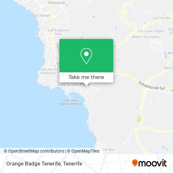 Orange Badge Tenerife map