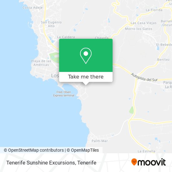Tenerife Sunshine Excursions map
